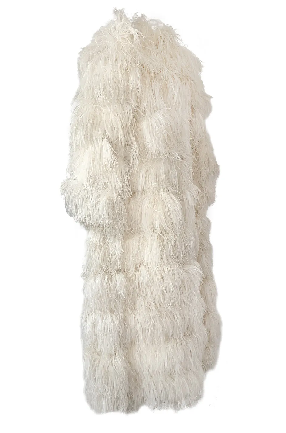 1960s Michael Novarese Ostrich Feather Full Length Maxi Coat