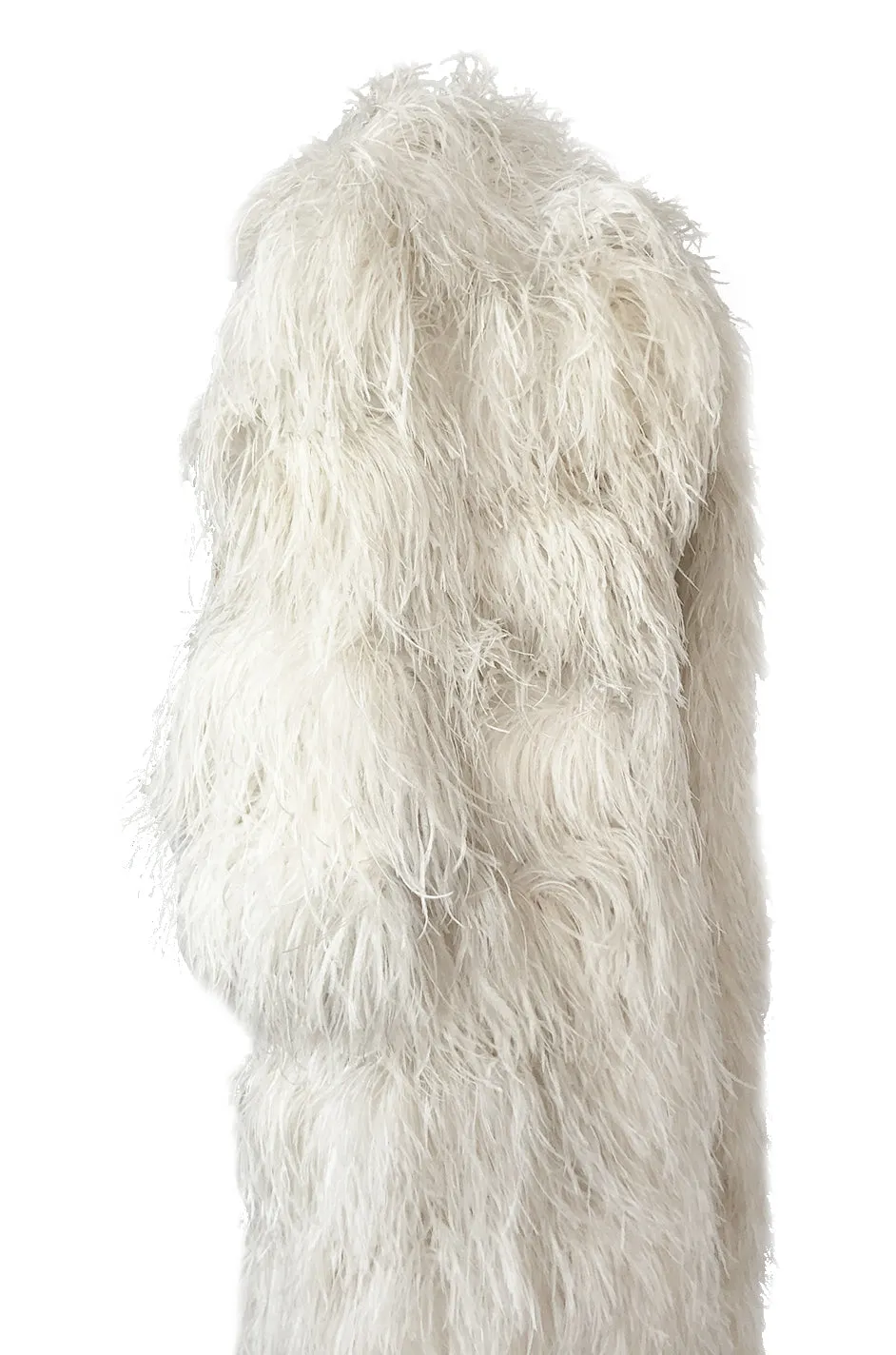 1960s Michael Novarese Ostrich Feather Full Length Maxi Coat