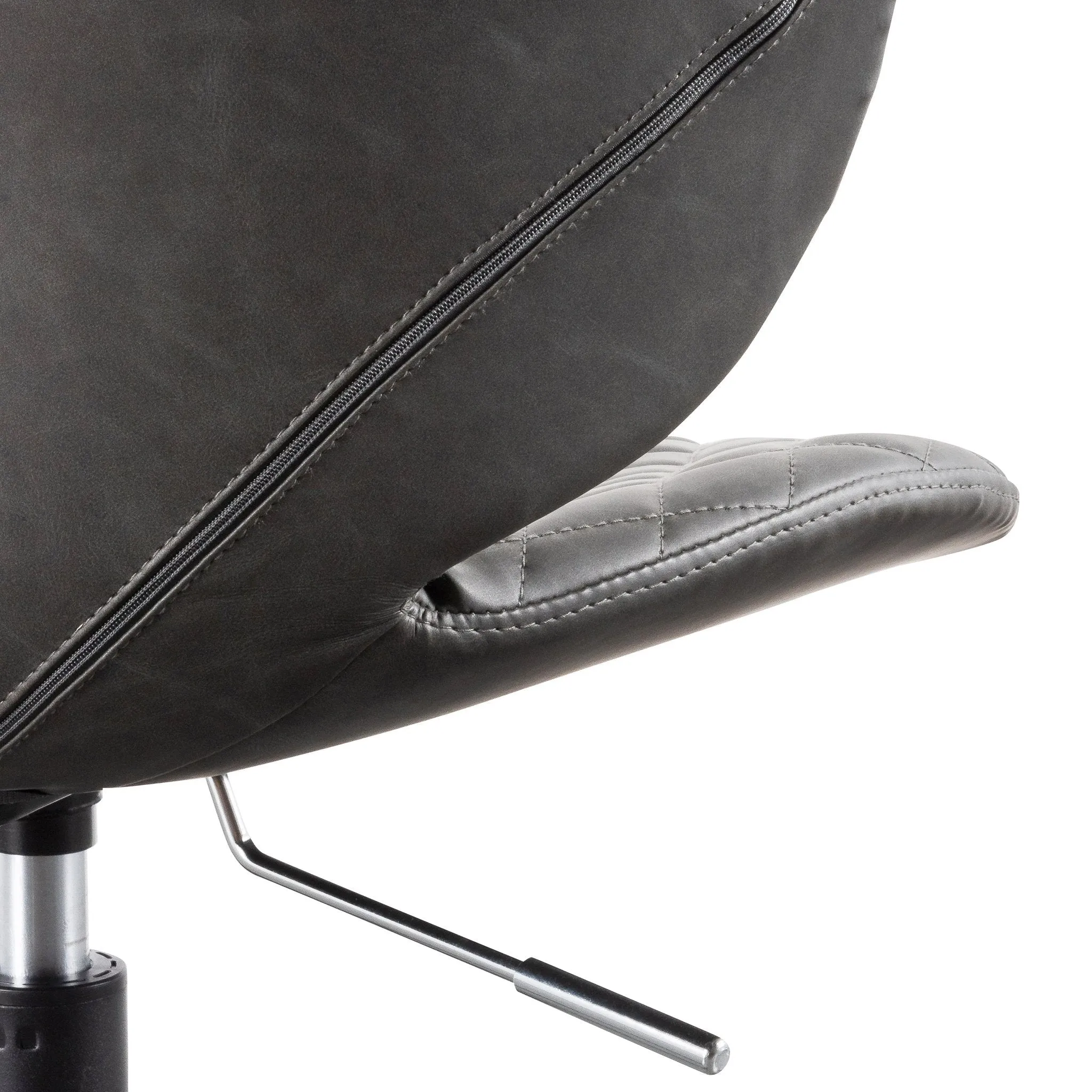 Amos Office Chair - Charcoal with Black Base