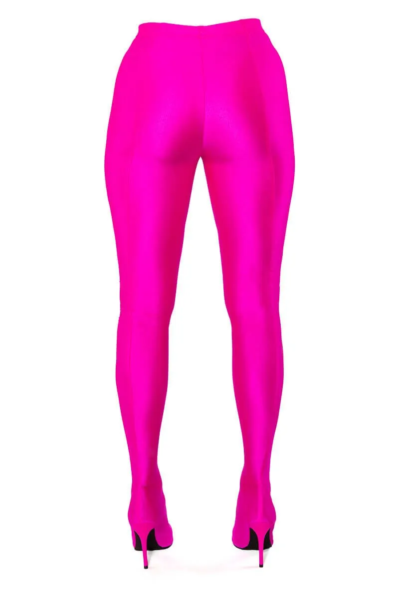 Azalea Wang TayTay Fuchsia Stiletto Boot Pants