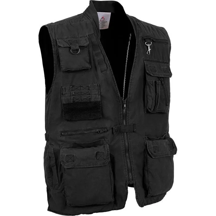 Black - Deluxe Safari Outback   Photo Journalists Vest