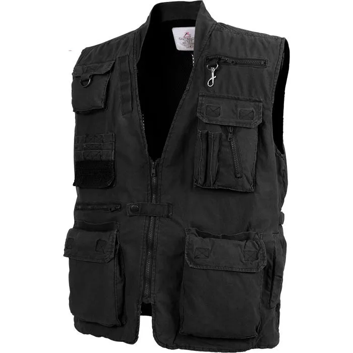 Black - Deluxe Safari Outback   Photo Journalists Vest