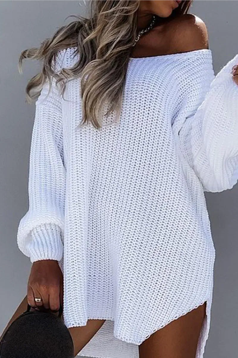 Casual Elegant Solid Color V Neck Sweaters