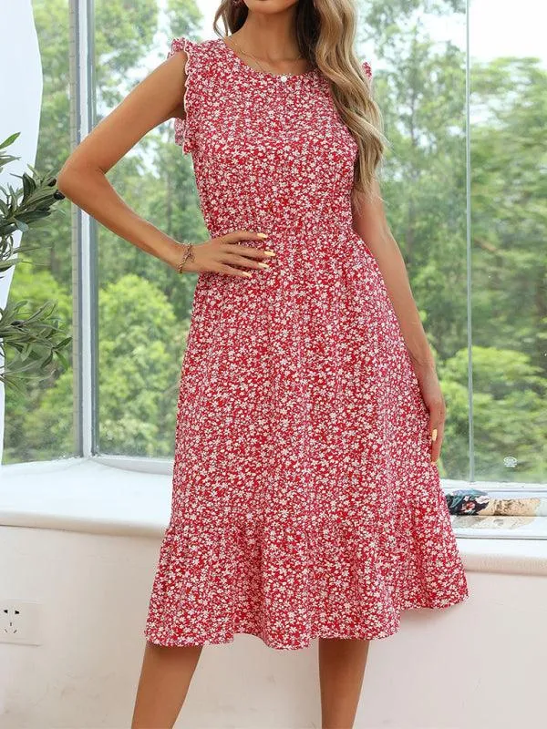 Chic Floral Sleeveless Dress for Effortless Sophistication