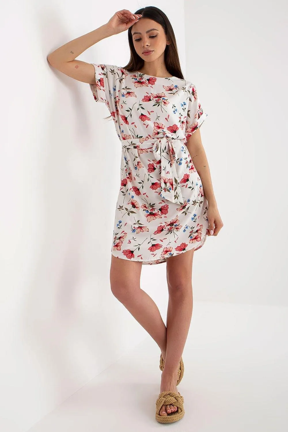 Chic Parisian Floral Day Dress - Effortless Summer Sophistication