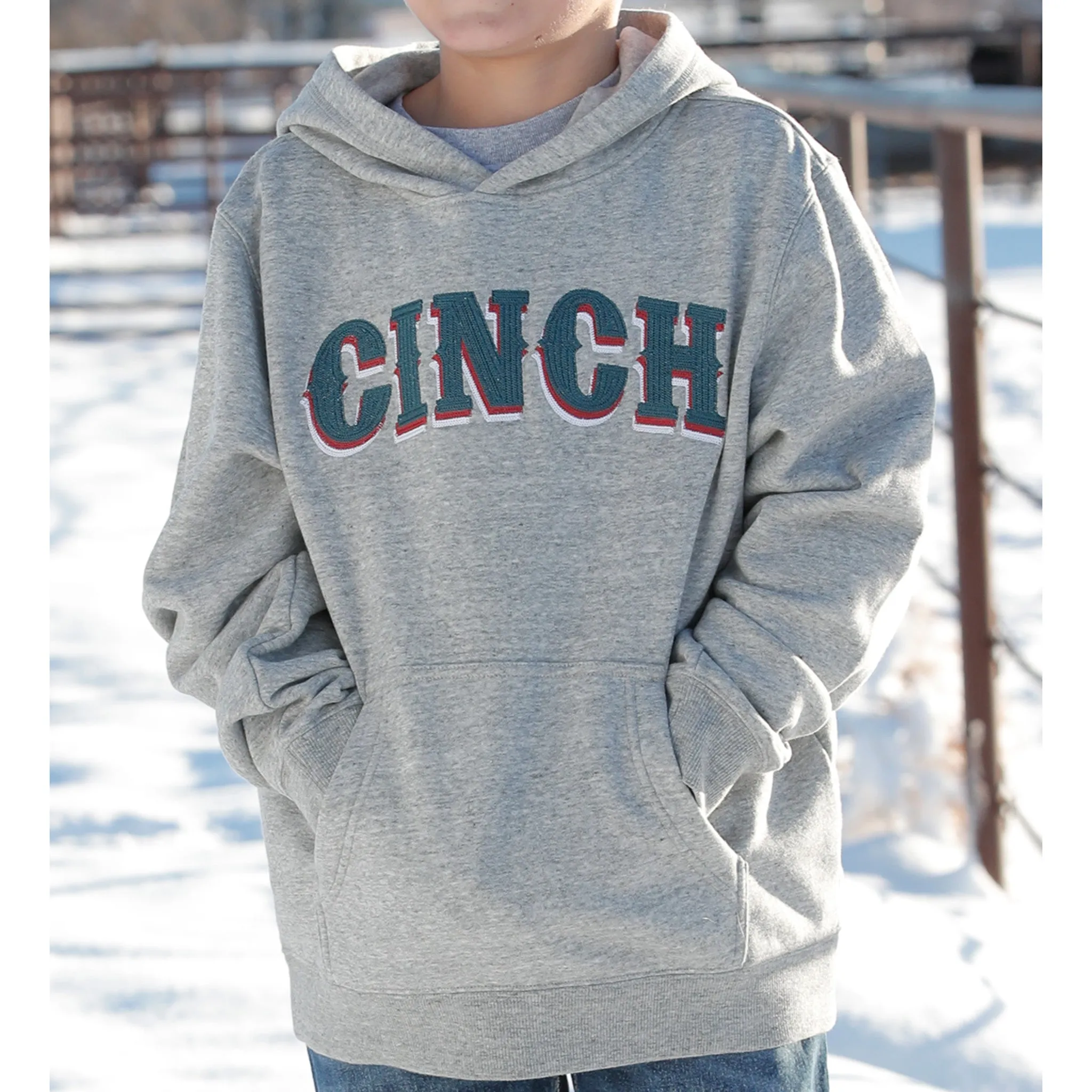 Cinch Kid's Grey Hoodie