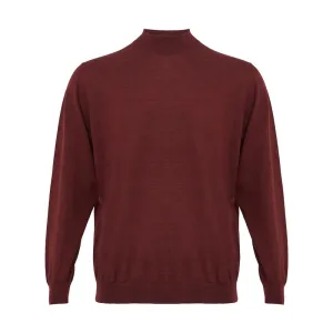 Colombo Elegant Cashmere Red Sweater for Men