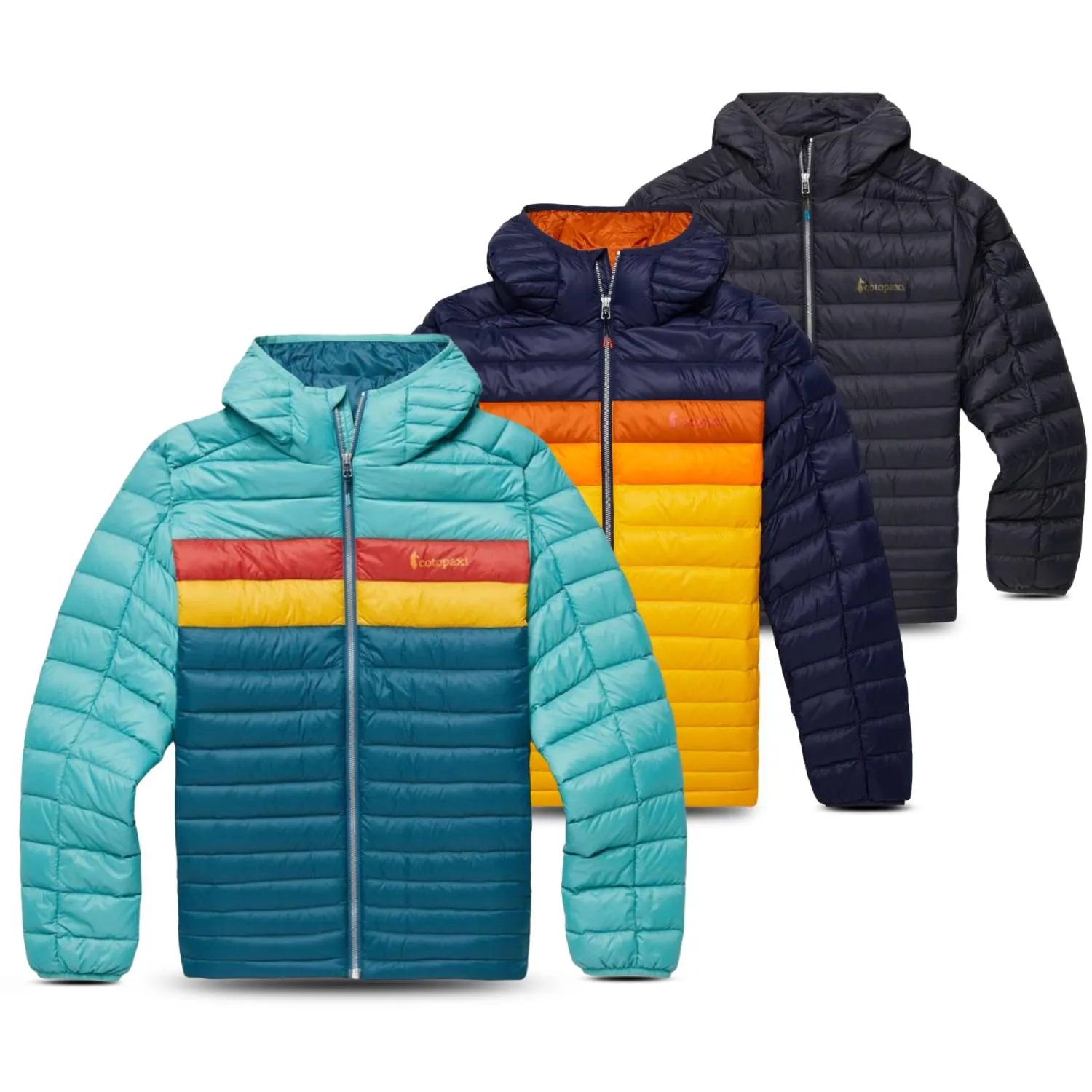 Cotopaxi Fuego Hooded Down Jacket Men's Retro Striped Down Jacket