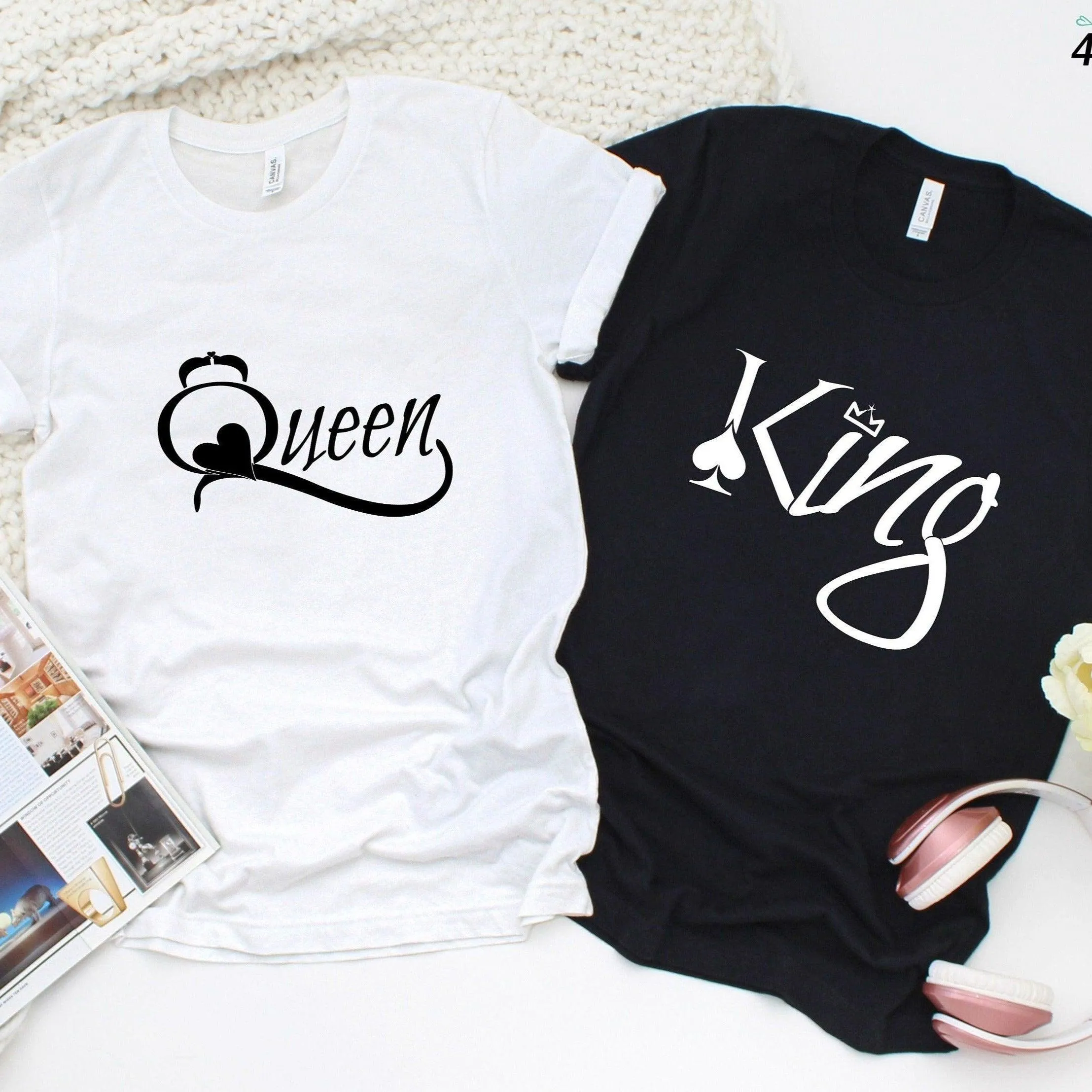 Couple Matching Set: King & Queen - Unique Relationships Gifts for Her & Him