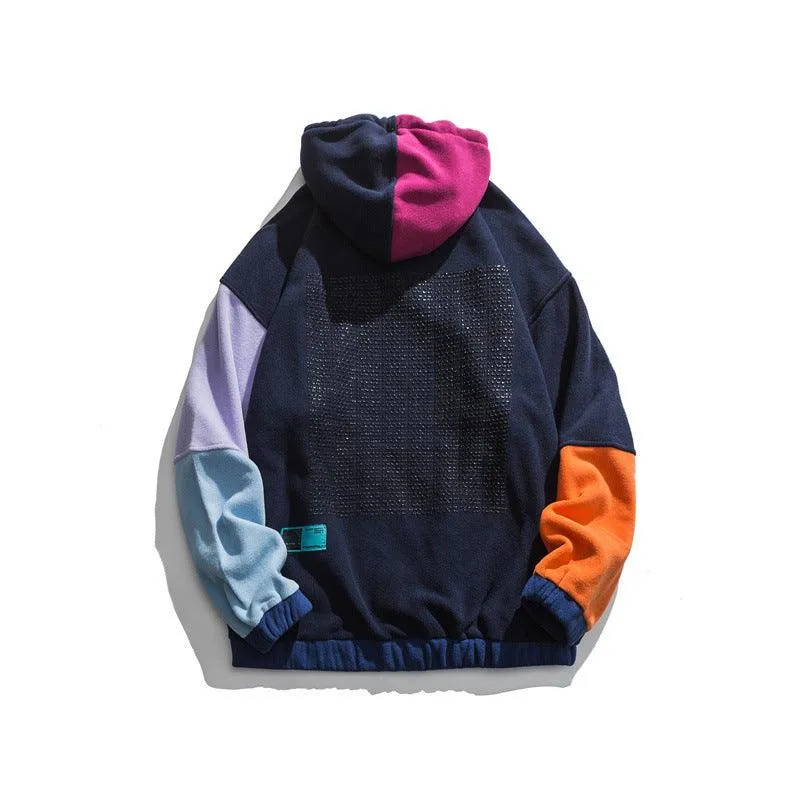 Fashion Brand Retro Multicolor Personalized Hooded Sweater