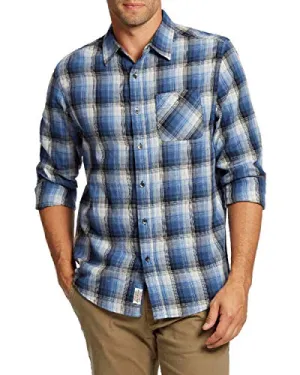 Flag & Anthem - Rowe, Lightweight Plaid Single Pocket Long Sleeve Men's Shirt