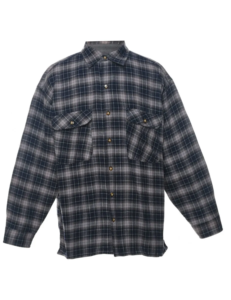 Grey & Navy Classic 1990s  Shirt - L