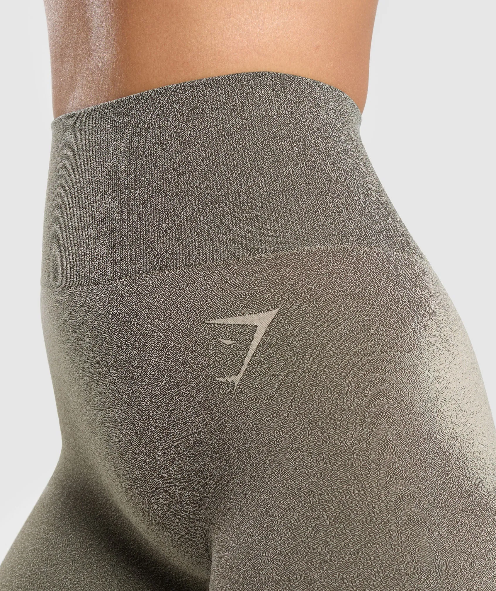 Gymshark Blur Seamless Flared Leggings - Base Green/Chalk Green