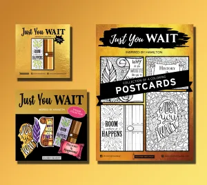 HAMILTON "JUST YOU WAIT"- COLOR IT, STICK IT, PIN IT BUNDLE ("The Room Where it Happens" PIN)