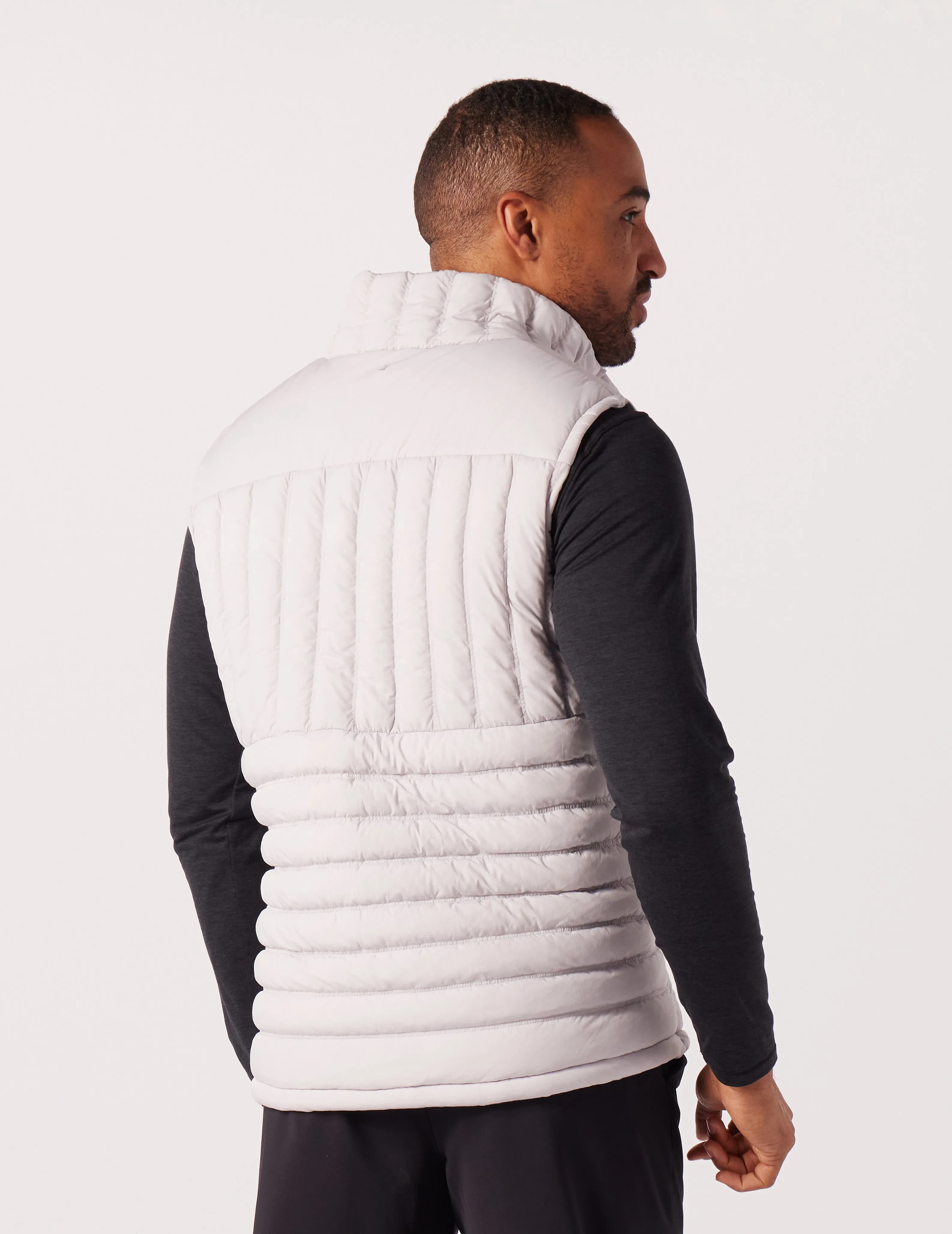 Hybrid Puffer Vest: Ash Grey