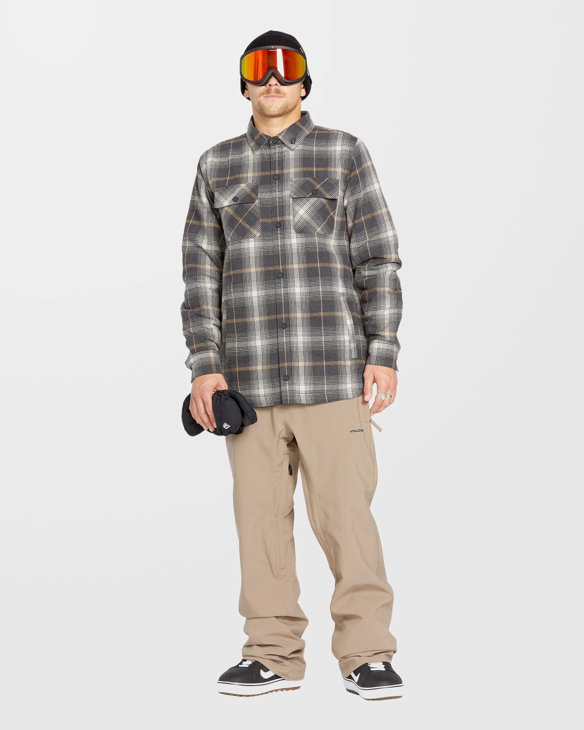 Insulated Riding Flannel Jacket - Stone