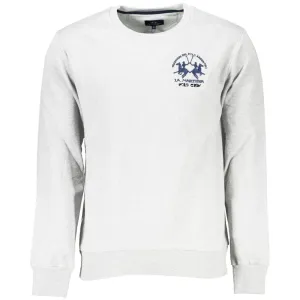 La Martina Elegant Cotton Crewneck Sweatshirt in White