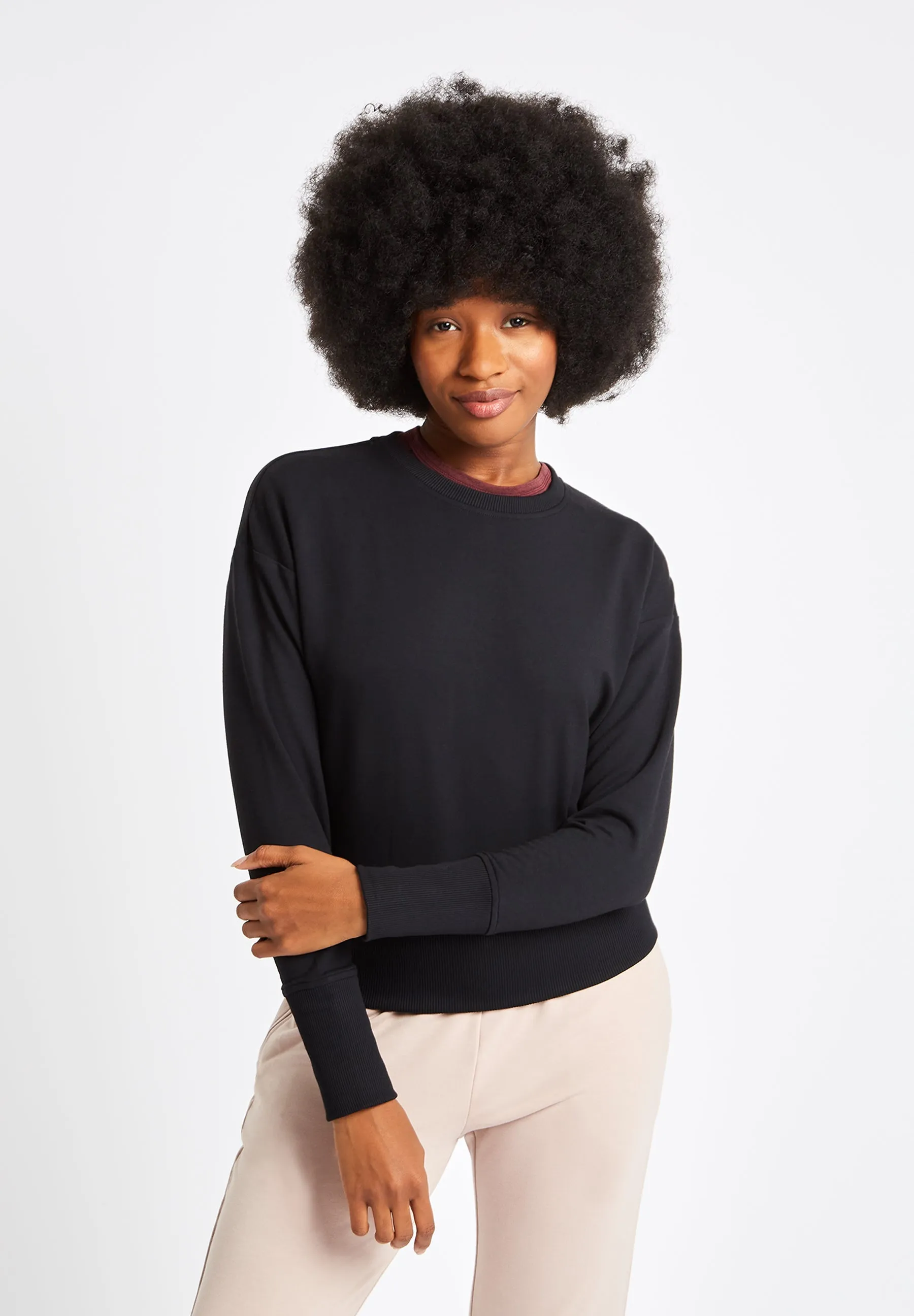 Lux Long Sleeve Sweatshirt-Black