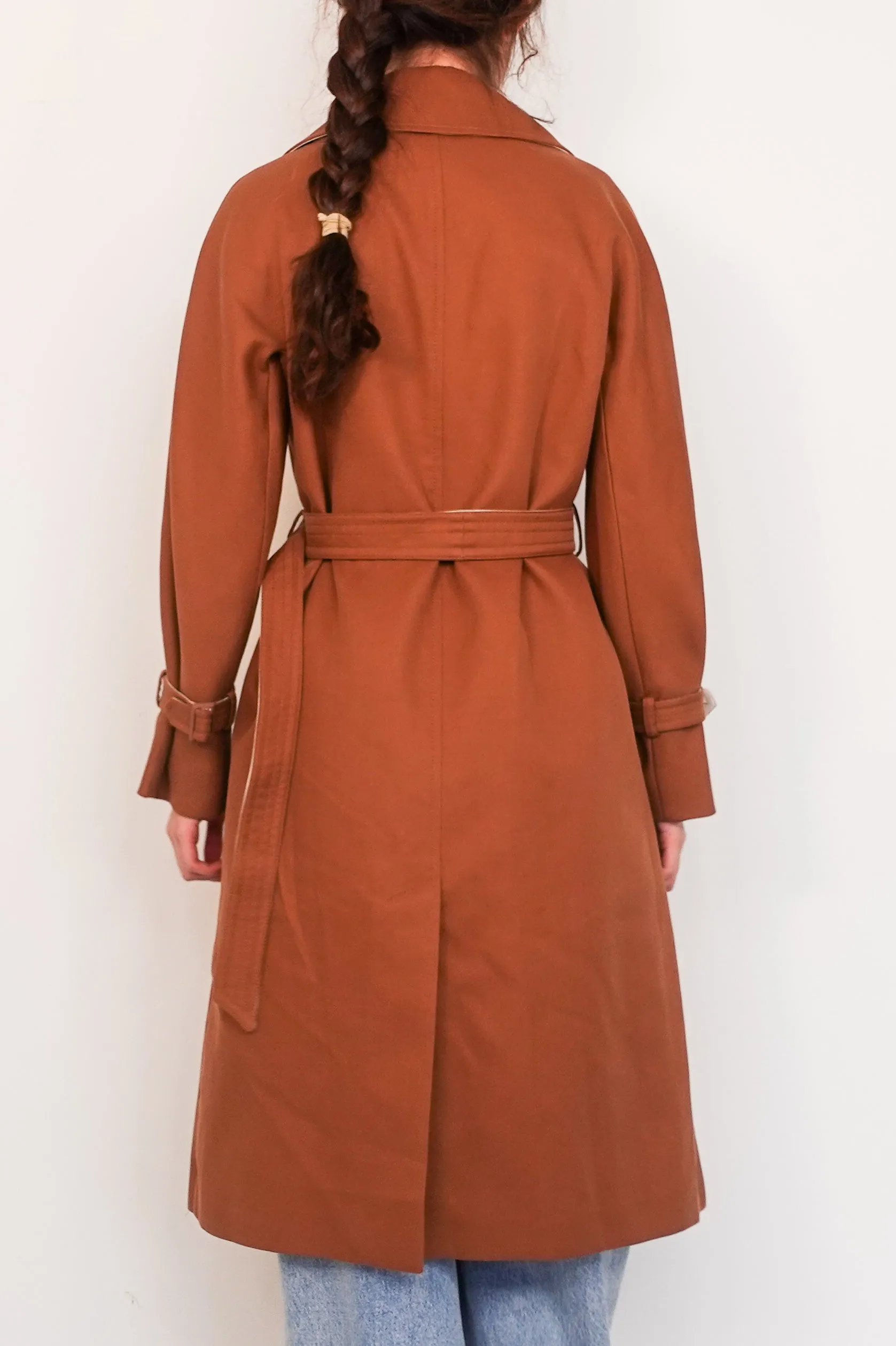 maxi brown trench coat RRP £400