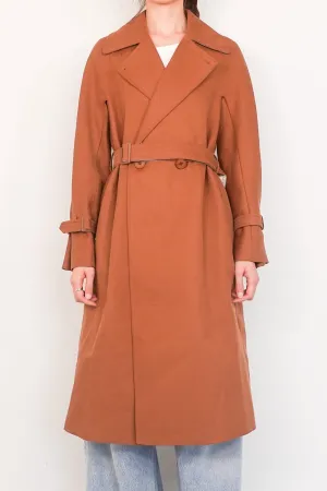 maxi brown trench coat RRP £400