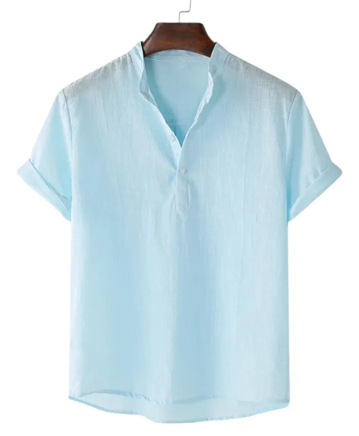 Mens casual button up shirts - Mens linen shirts - Beach Shirts