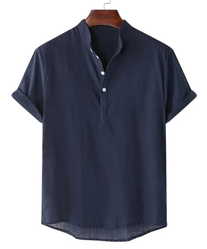 Mens casual button up shirts - Mens linen shirts - Beach Shirts