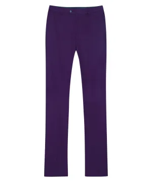 Men's Classic Slim Fit Stretch Flat Front Slacks Dress Pants Purple