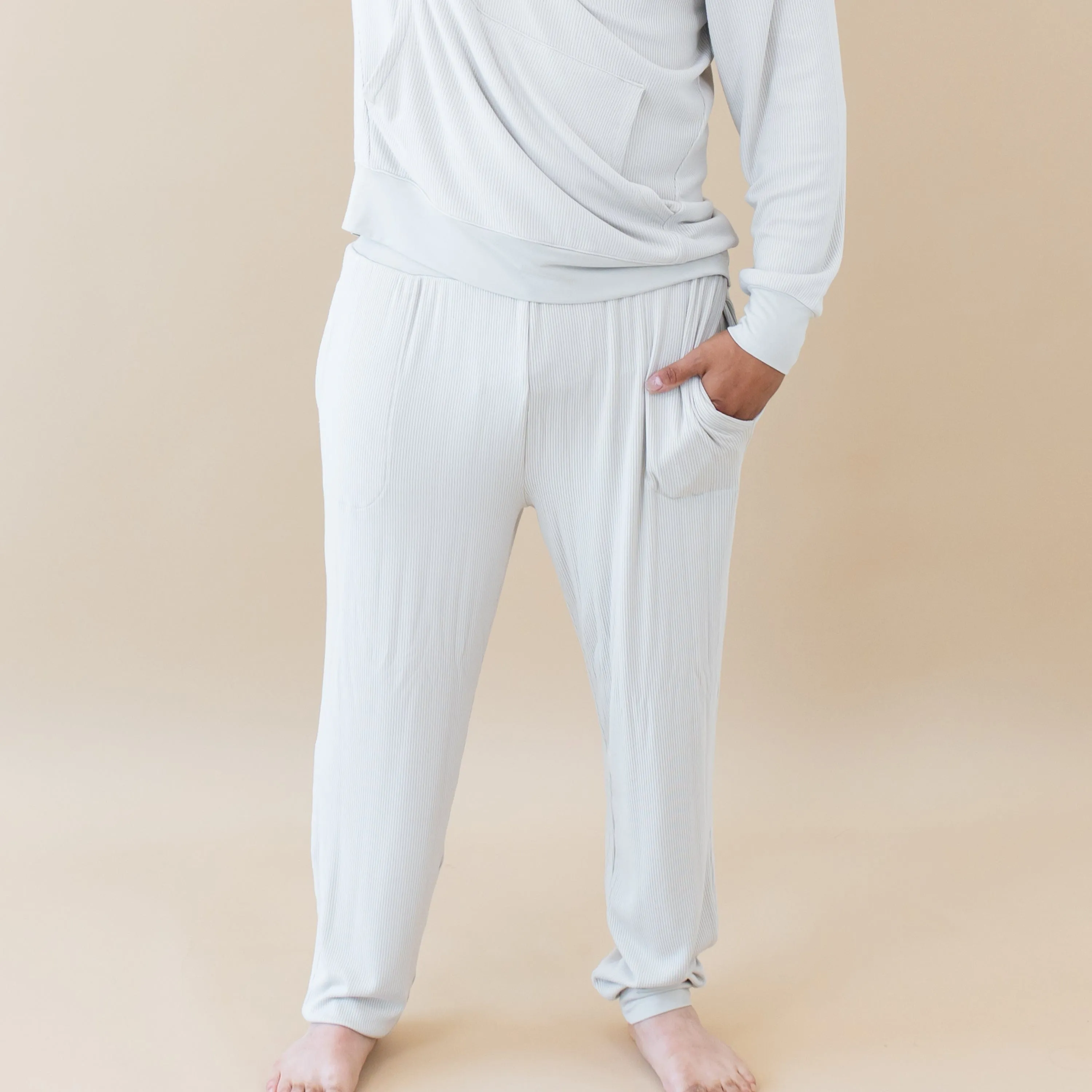 Men's Ribbed Jogger Pant in Oat