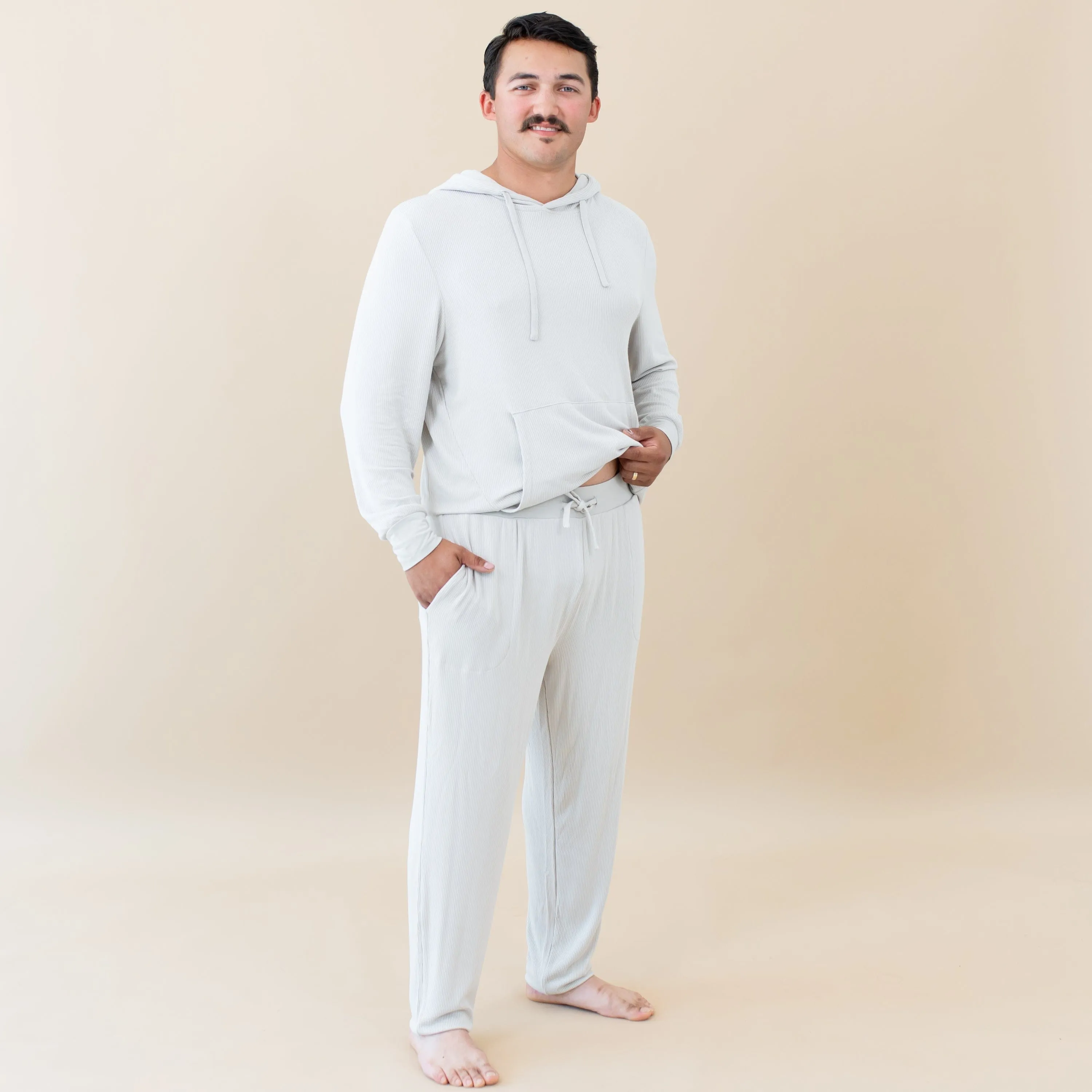 Men's Ribbed Jogger Pant in Oat