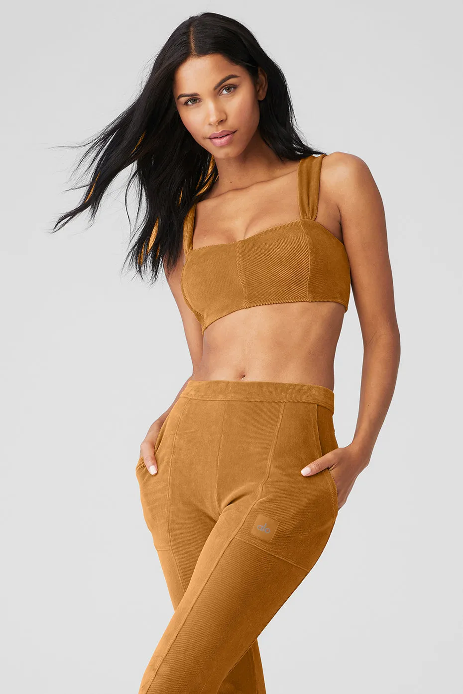 Micro Corduroy Winter Break Bra - Toffee