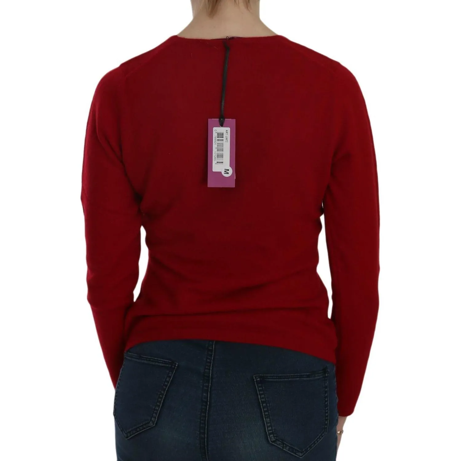 MILA SCHÖN Elegant Red Cashmere Pullover Blouse