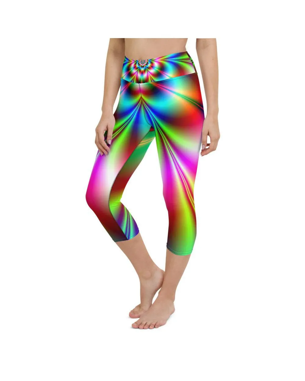 Psychedelic Neon Yoga Capris