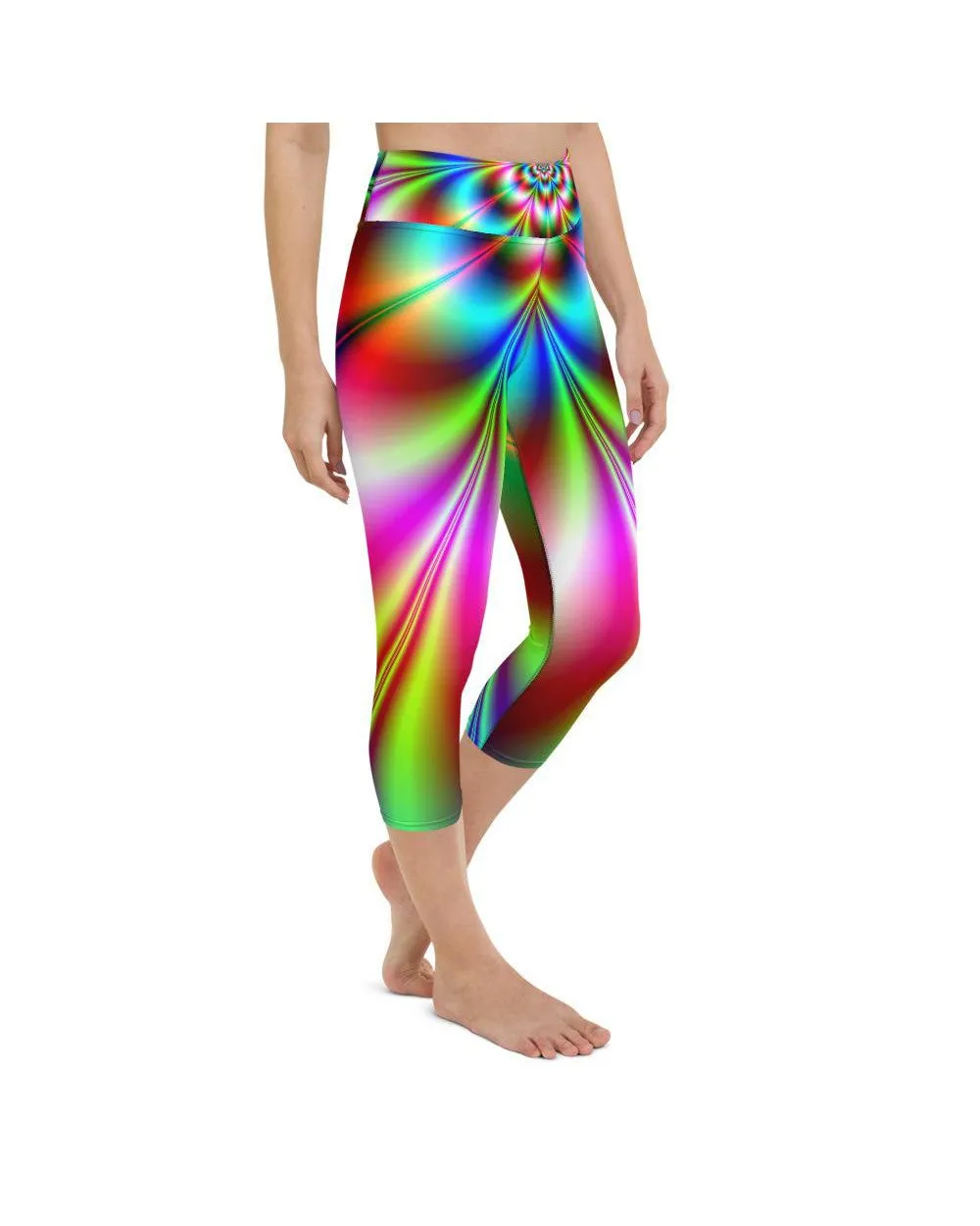 Psychedelic Neon Yoga Capris