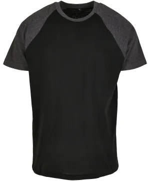 Raglan contrast tee | Black/Charcoal