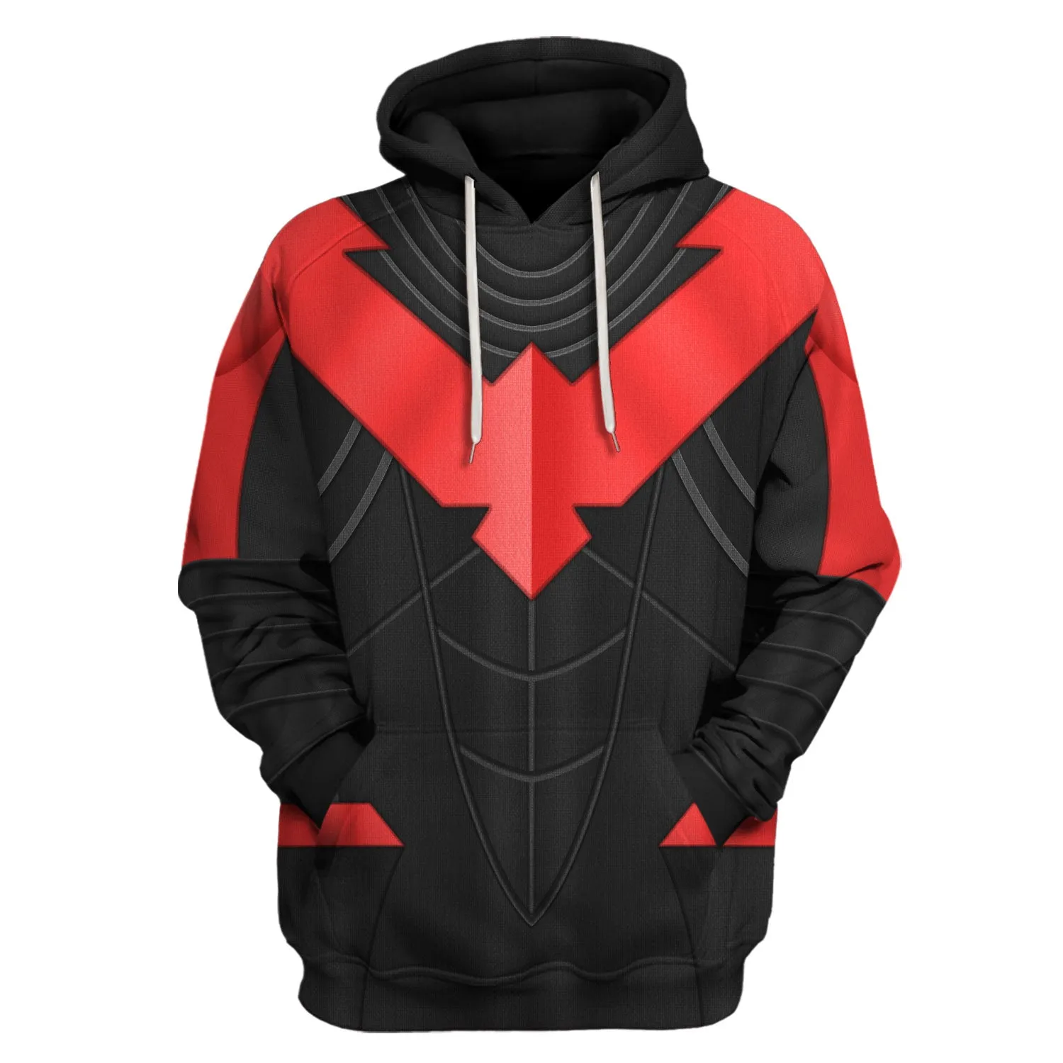 Red colored nightwing Hoodies Sweatshirt T-shirt Hawaiian Tracksuit