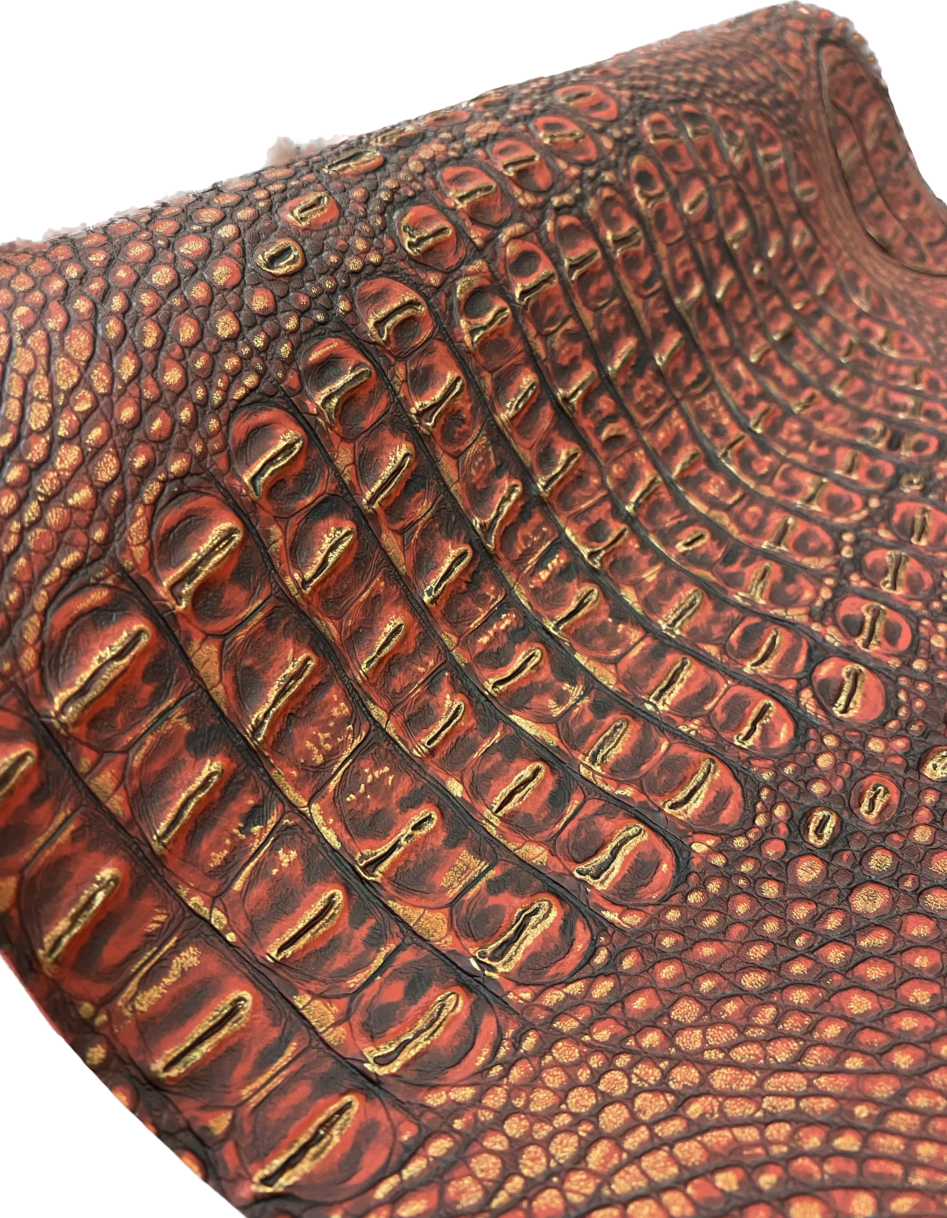 Rose Bronze Metallic Caiman Gator Vinyl / 30 Yard Roll