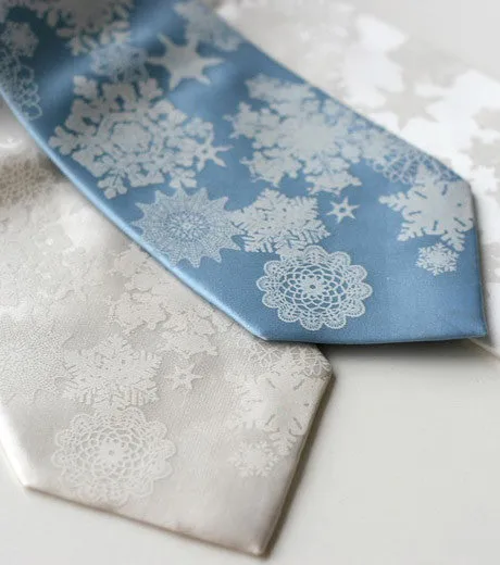 Snowflake Silk Necktie