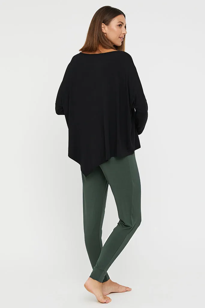 Softline Slouch Maternity Pants - Forest