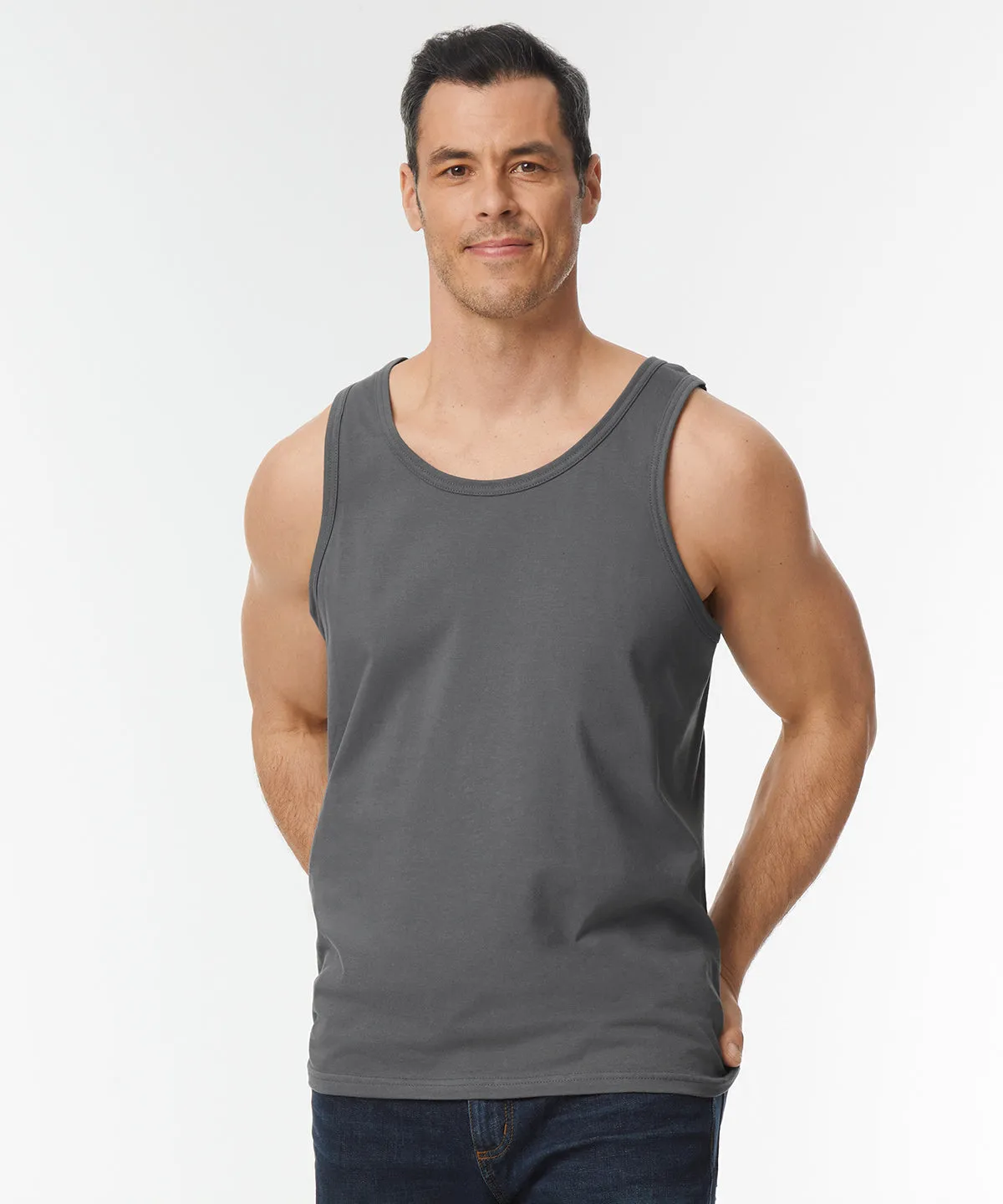 Softstyle adult tank top | Charcoal