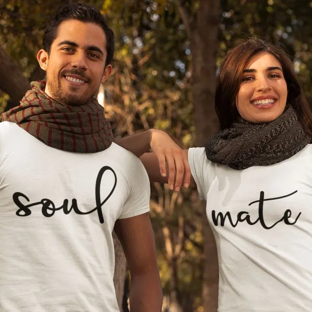 Soul Mate Inspired Couples Matching Set - Ideal Valentine Gift for Lovebirds