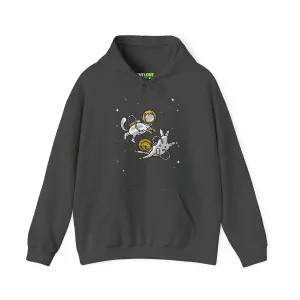 Space Buddies Funny Dog And Cat Astronaut Sci-Fi Hoodie