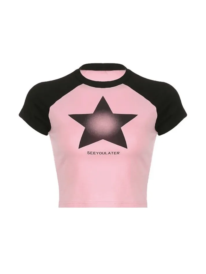 Star Raglan Short Sleeve Tee