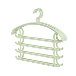 U-emember Multifunction Trouser Press Home Wardrobe Hanging Pants Hangers Scarf Admit Hanger Plastic Finishing Hanging Pants Rack, 4, Springdale Green