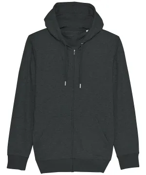 Unisex Connector essential zip-thru hoodie sweatshirt (STSU820) | Dark Heather Grey