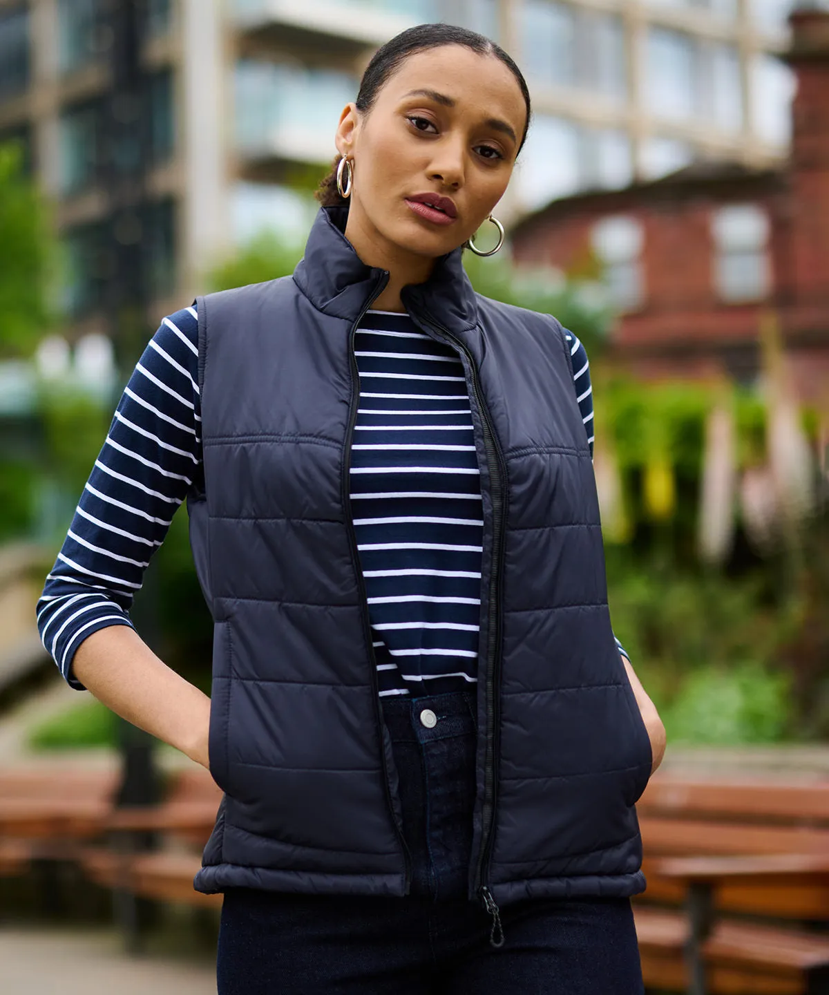 Womens Stage II insulated bodywarmer | Navy