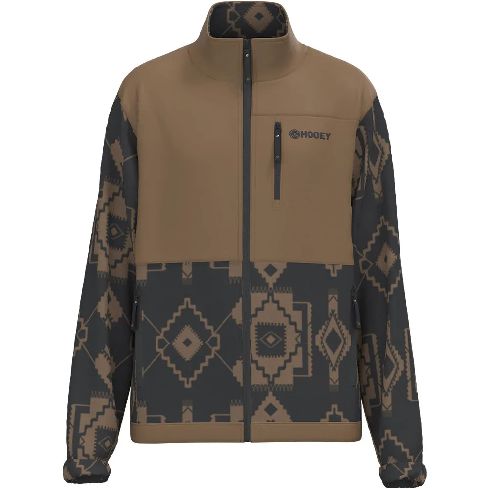 Youth "Hooey Tech Fleece Jacket" Black/Tan Aztec